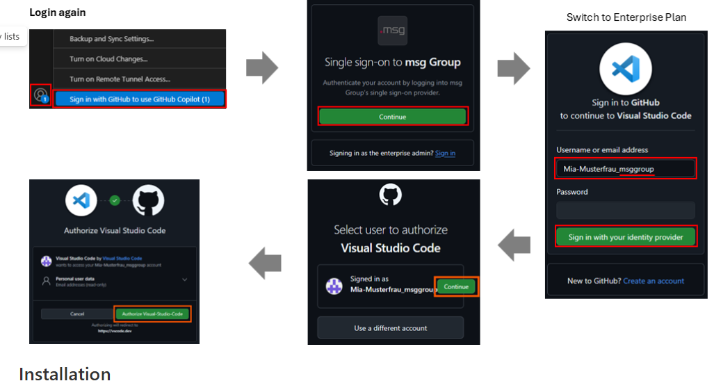 Sign in to VS Code